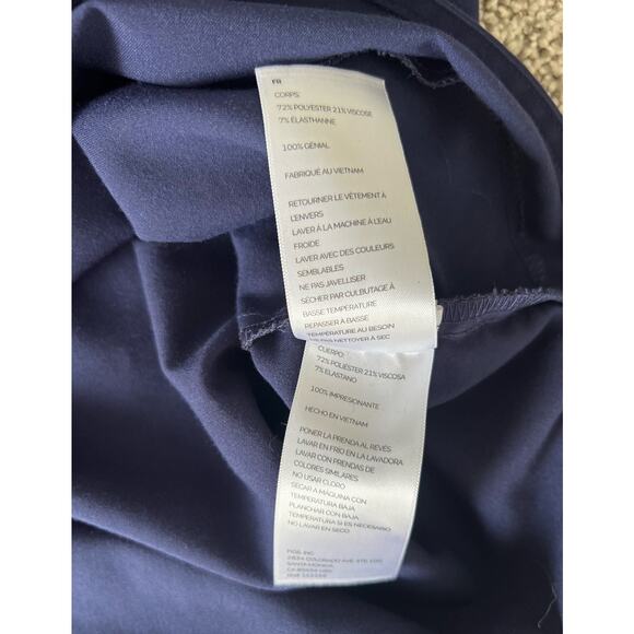 FIGS Technical Collection Scrub Top Dark Blue Mandarin Collar Size XXS - Picture 4 of 7